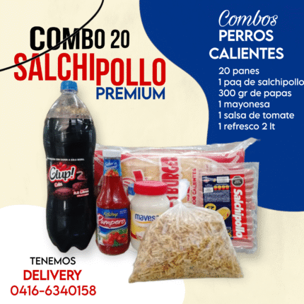 COMBO DE PERROS SALCHIPOLLO PREMIUM HOMERUN 20 UND