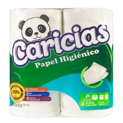 PAPEL HIGIENICO CARICIAS 215 H 4 ROLLOS